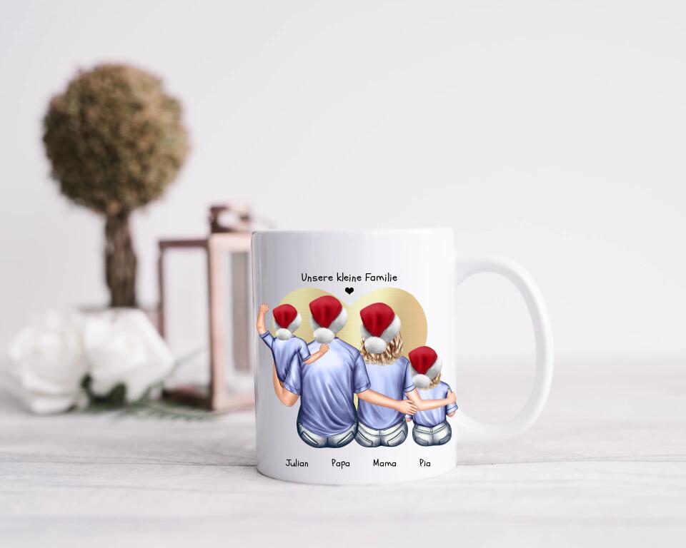 Weihnachtsgeschenk Kaffeebecher Familie personalisiertes Weihnachtsgeschenk Kaffeebecher Nikolausgeschenk