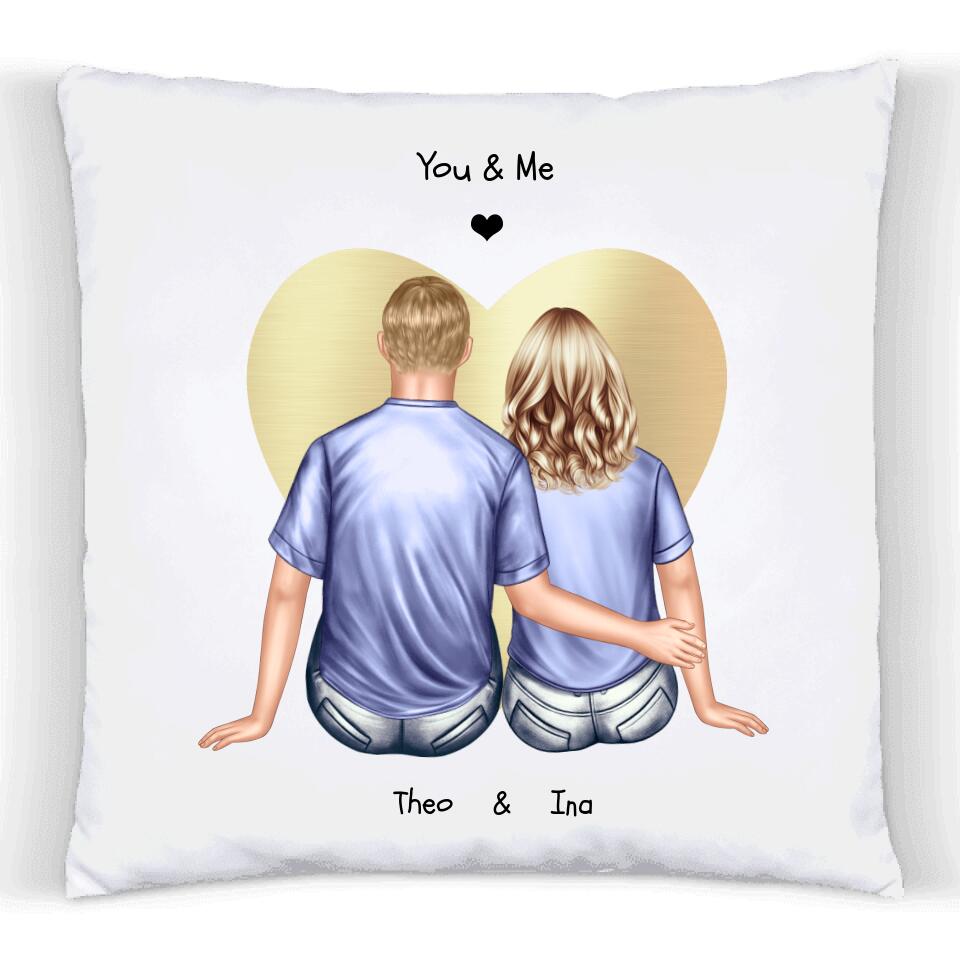 Partnergeschenk personalisiertes Kissen, Geschenk Partner, Geschenk Partnerin, Geschenk Valentin, Hochzeitstag, Geburtstagsgeschenk