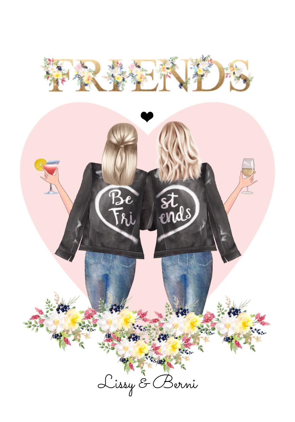 Kuschelige Decke Beste Freundin - Personalisiertes Geschenk Geburtstag & Weihnachten