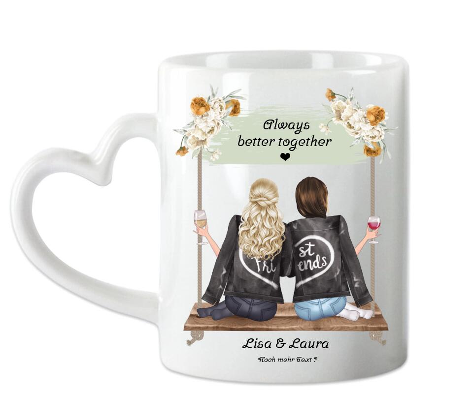 Beste Freundin Tasse personalisiert - Geburtstagsgeschenk-Weihnachtsgeschenk