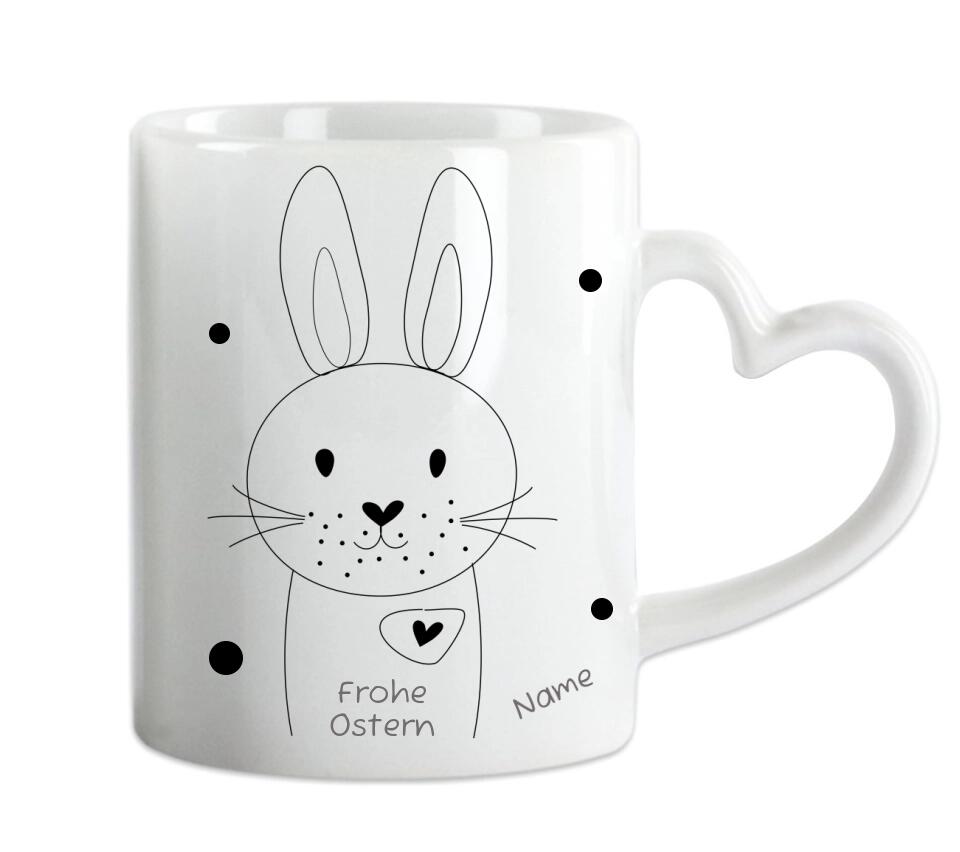 Hasi an Schatzi - Personalisierte Tasse - Geschenk zu Ostern mit Namen, Spruch Osterhasen