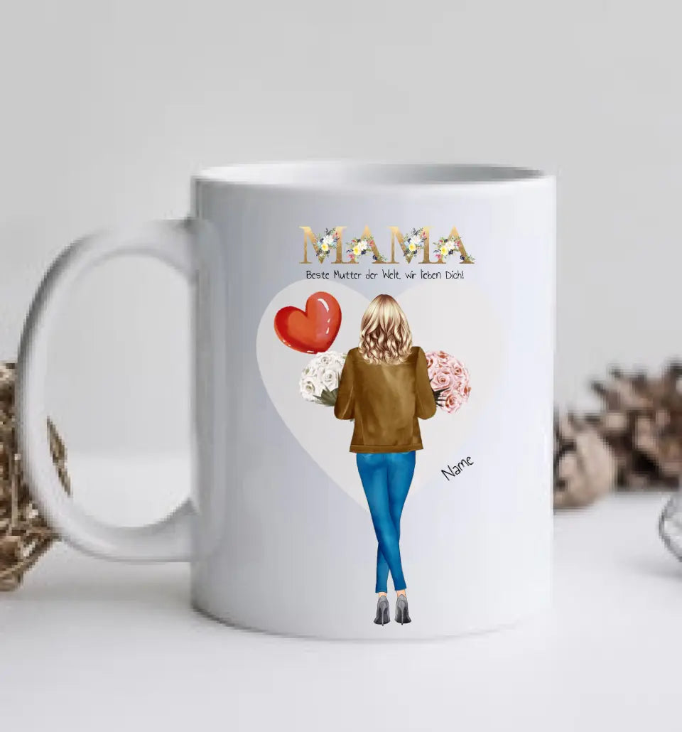 Personalisiertes Geschenk Muttertagsgeschenk - Personalisierte Tasse, Kaffeebecher