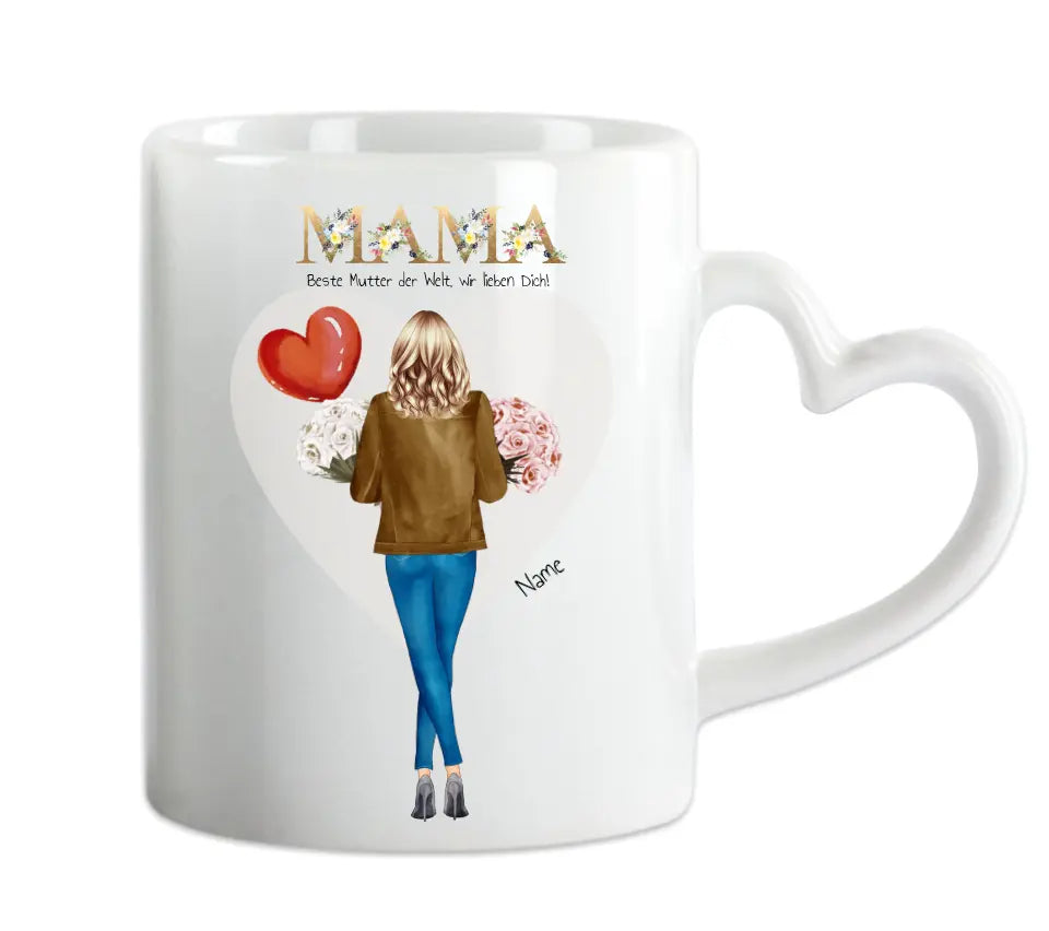 Personalisiertes Geschenk Muttertagsgeschenk - Personalisierte Tasse, Kaffeebecher