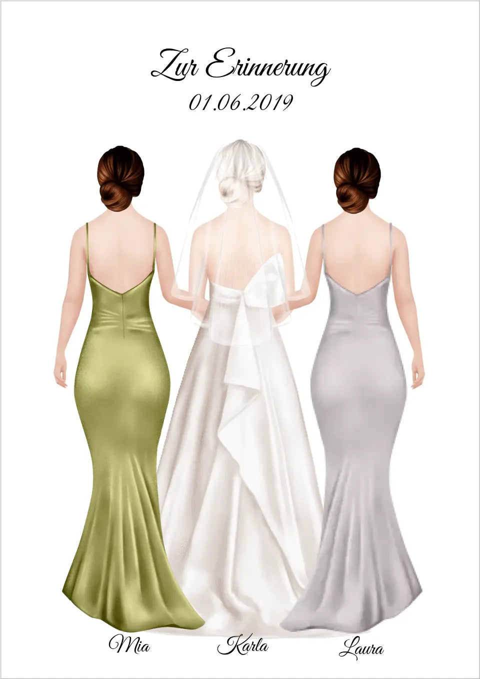 Personalisiertes Trauzeugin Geschenk oder Brautgeschenk - Poster zur Erinnerung - Danksagung