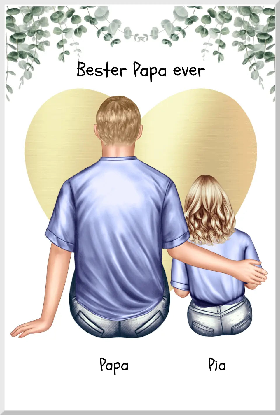 Personalisiertes Poster Geschenk Papa Tochter/Sohn - Vatertagsgeschenk - Geburtstagsgeschenk - Ostergeschenk Papa