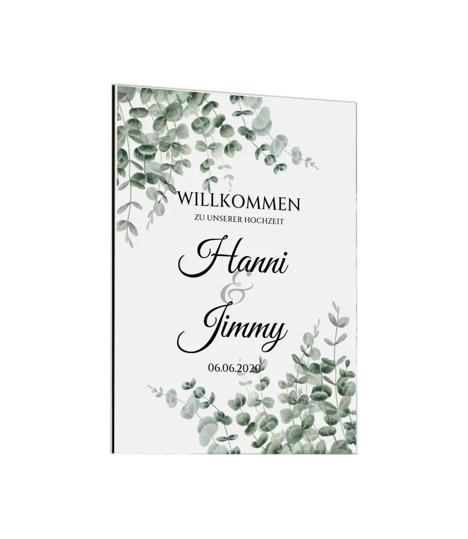Willkommensposter Hochzeit | Willkommensschild Hochzeit personalisiert | Hochzeitsempfang Tafel