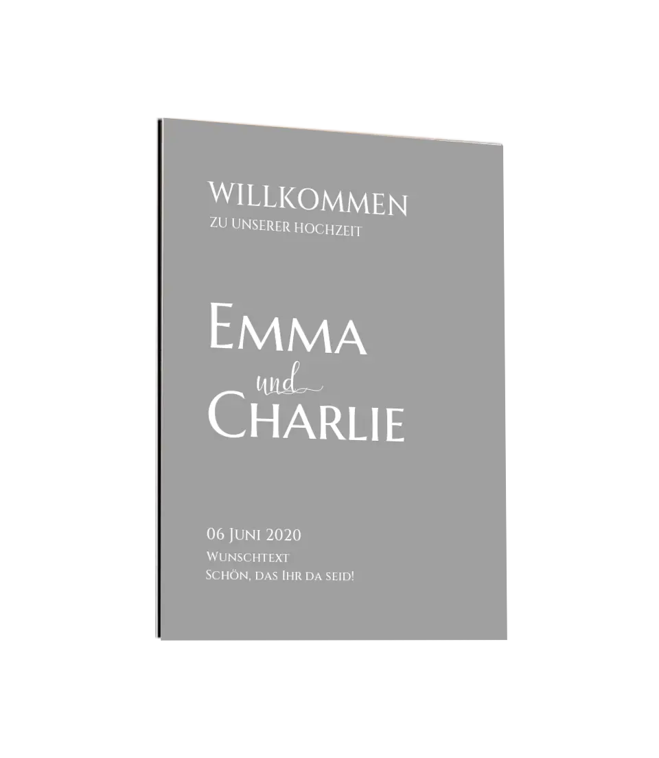 Willkommensposter Hochzeit | Willkommensschild Hochzeit personalisiert | Hochzeitsempfang Tafel