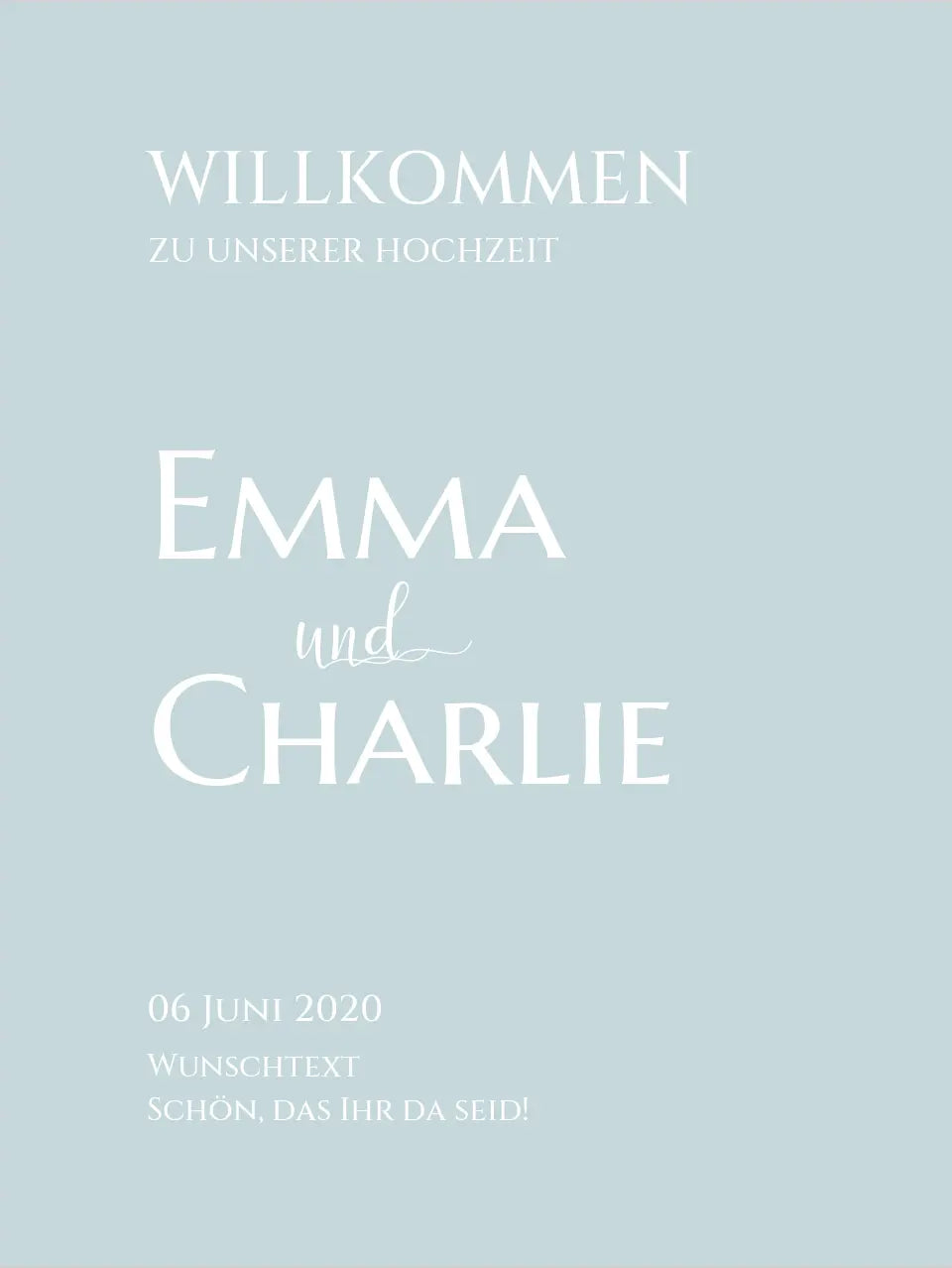 Willkommensposter Hochzeit | Willkommensschild Hochzeit personalisiert | Hochzeitsempfang Tafel
