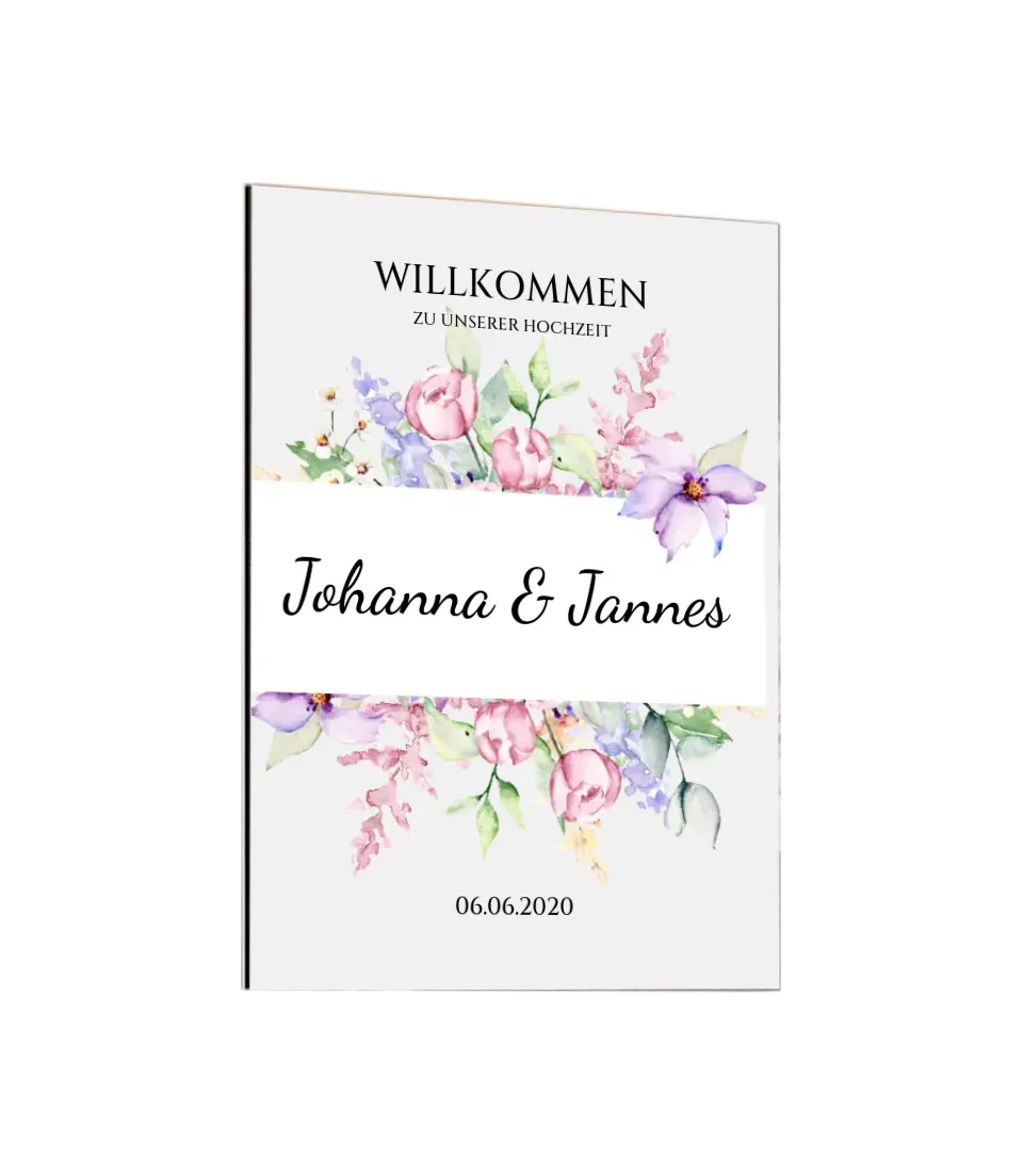 Willkommensposter Hochzeit | Willkommensschild Hochzeit personalisiert | Hochzeitsempfang Tafel