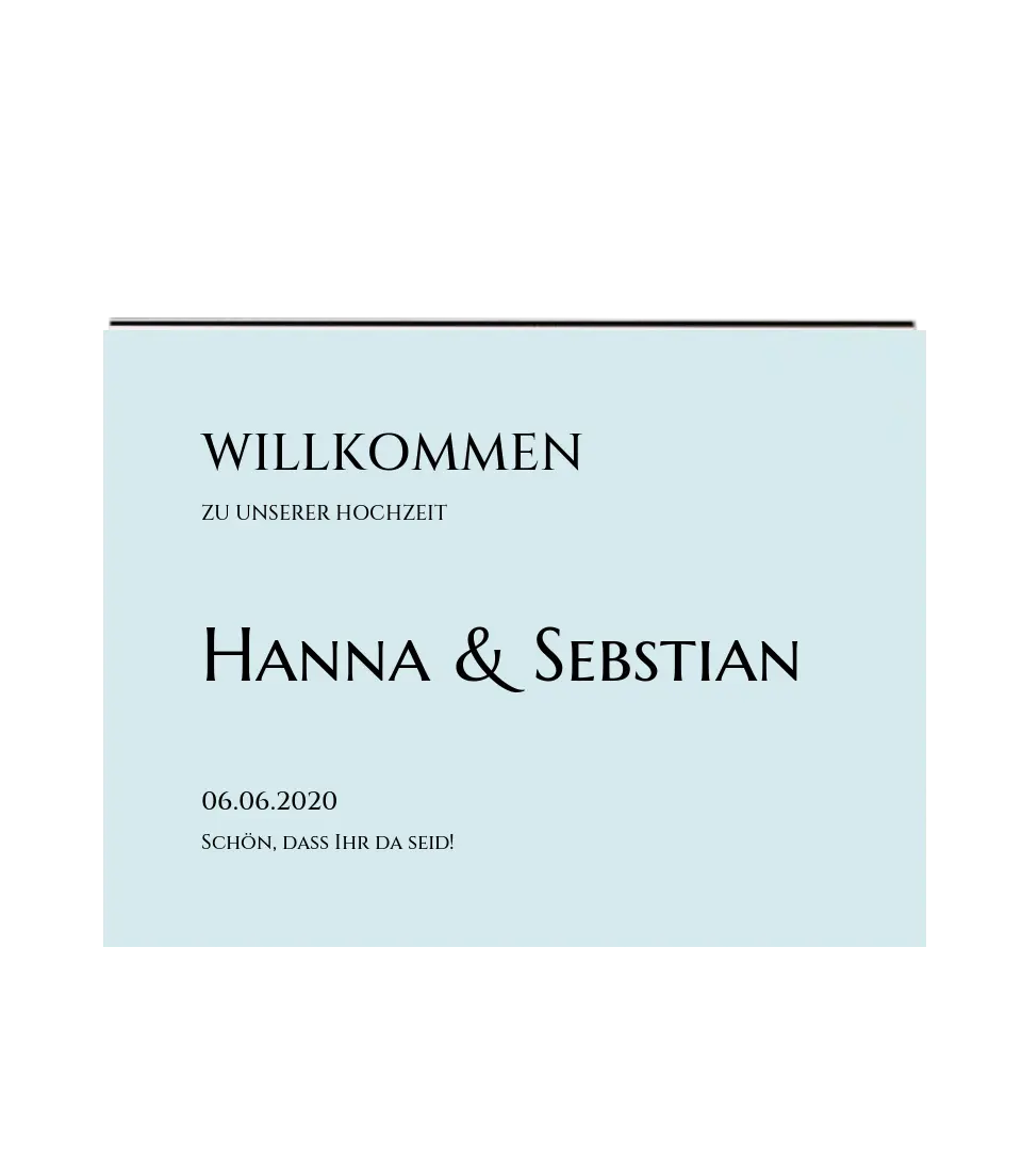 Willkommensposter Hochzeit | Willkommensschild Hochzeit personalisiert mit Namen Datum | Empfang Schild Hochzeit