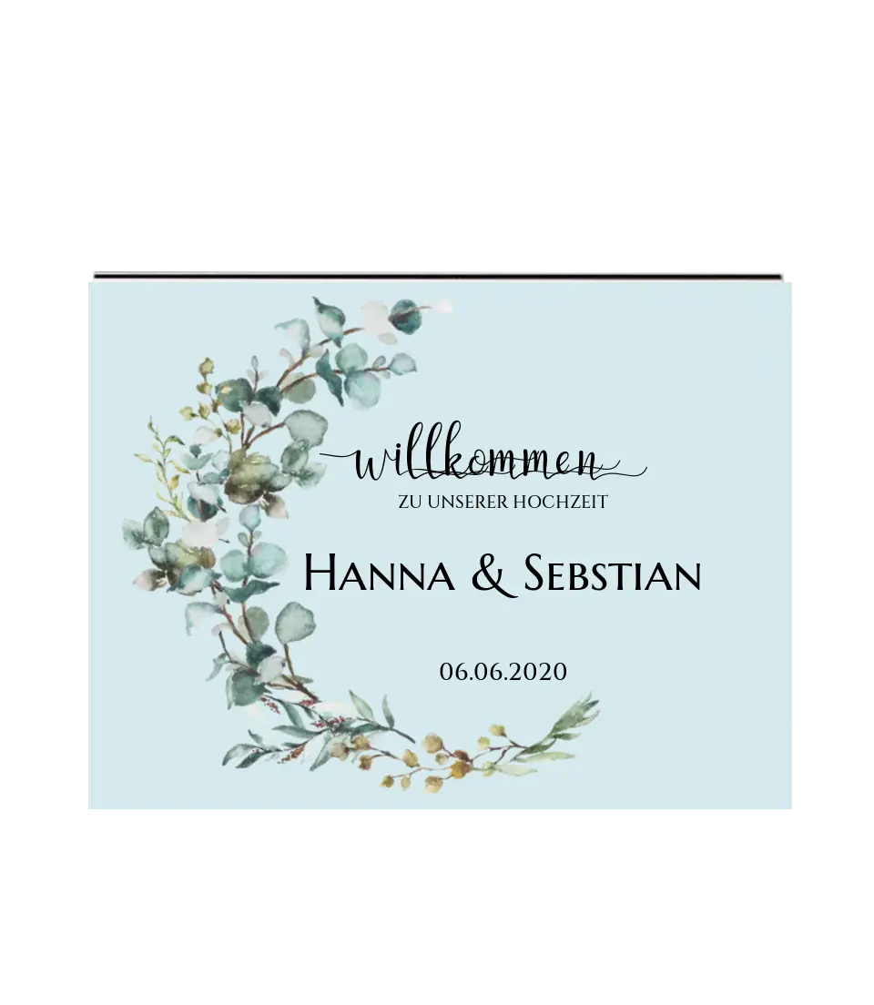 Willkommensposter Hochzeit | Willkommensschild Hochzeit personalisiert mit Namen Datum | Empfang Schild Hochzeit