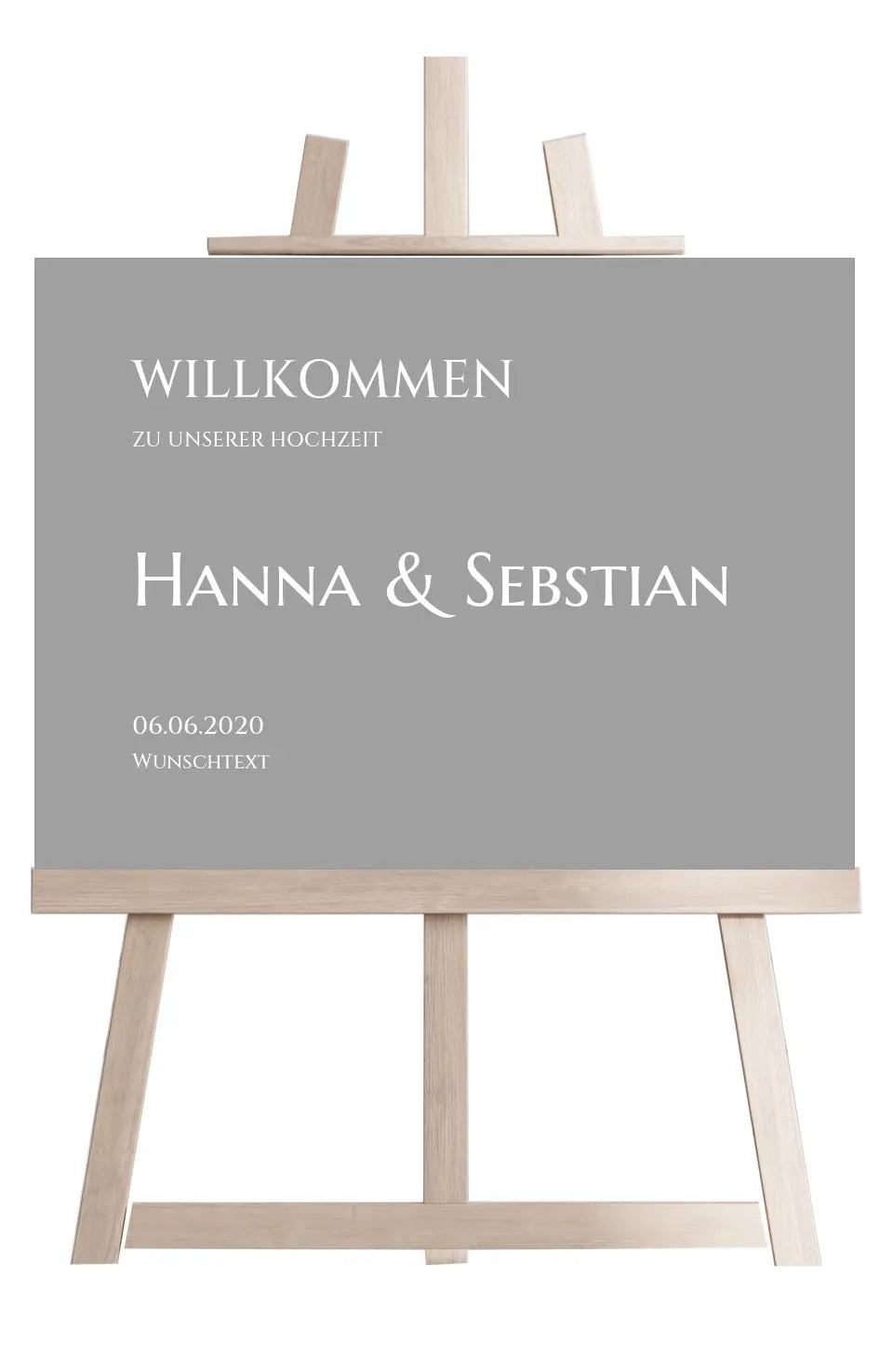 Willkommensposter Hochzeit | Willkommensschild Hochzeit personalisiert mit Namen Datum | Empfang Schild Hochzeit