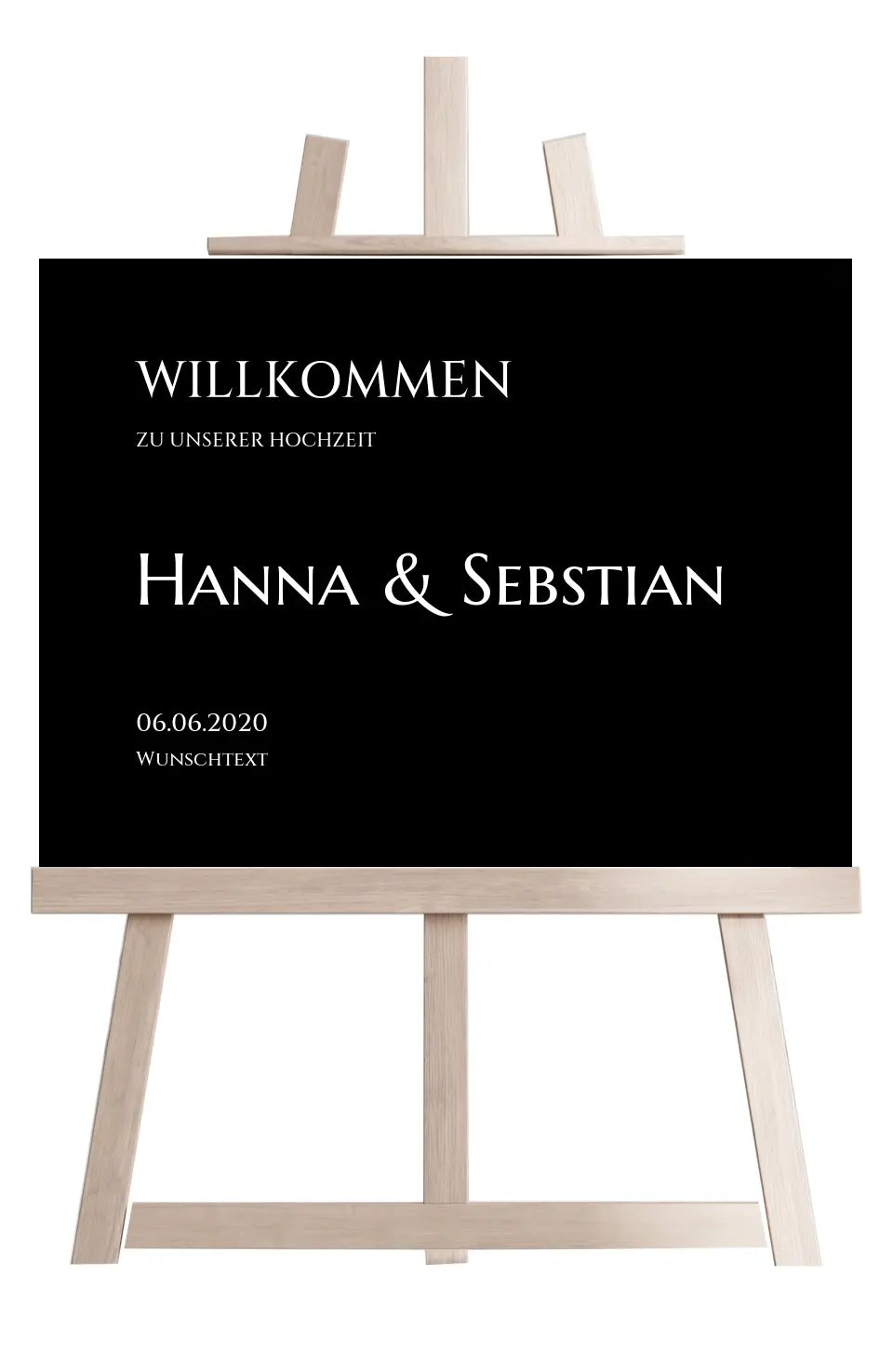 Willkommensposter Hochzeit | Willkommensschild Hochzeit personalisiert mit Namen Datum | Empfang Schild Hochzeit