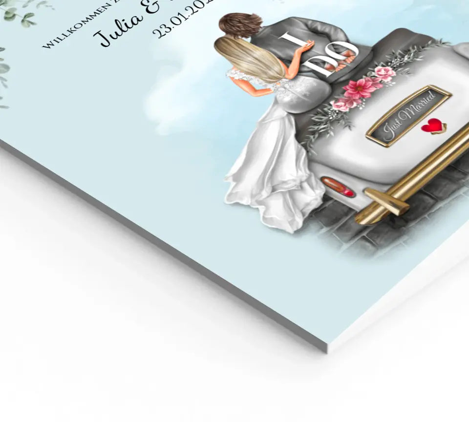 Willkommensposter Hochzeit | Willkommensschild Hochzeit personalisiert | Hochzeitsempfang Tafel