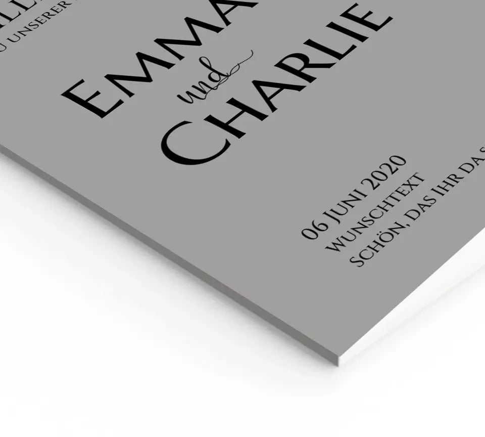 Willkommensposter Hochzeit | Willkommensschild Hochzeit personalisiert | Hochzeitsempfang Tafel
