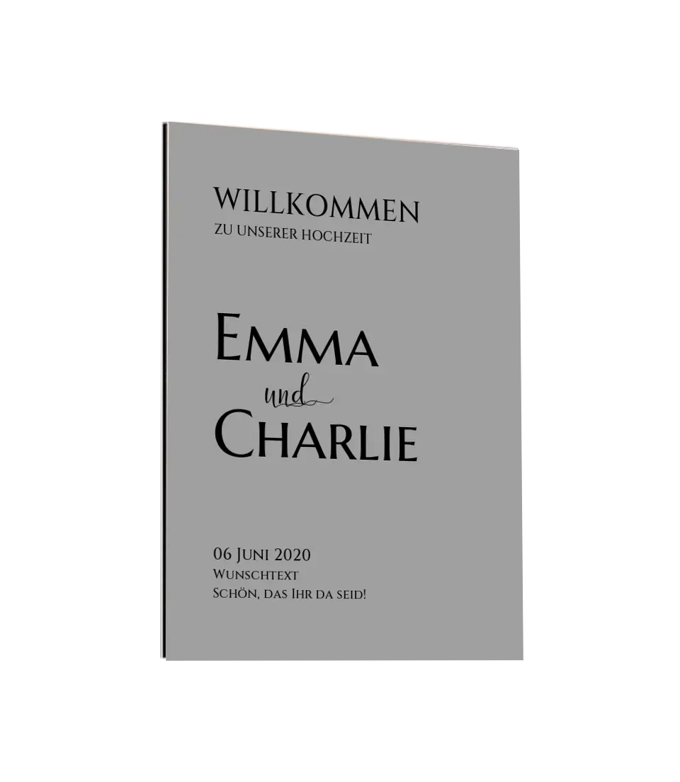 Willkommensposter Hochzeit | Willkommensschild Hochzeit personalisiert | Hochzeitsempfang Tafel