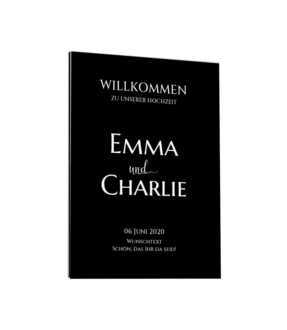 Willkommensposter Hochzeit | Willkommensschild Hochzeit personalisiert | Hochzeitsempfang Tafel WKH