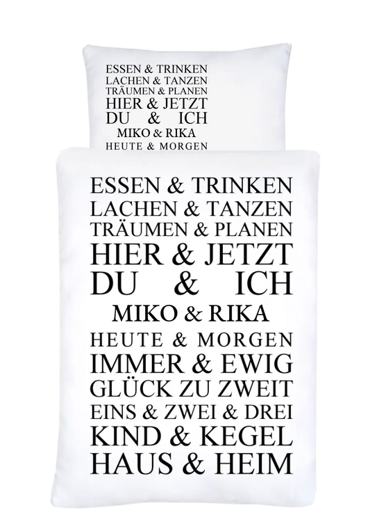 Personalisiertes Geschenk Bettwäsche für Paare und beste Freunde von Zeitraum-Kunstdrucke