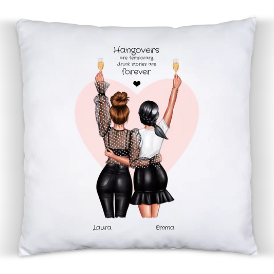2 Beste Freundinnen Geschenk - Personalisiertes Kissen