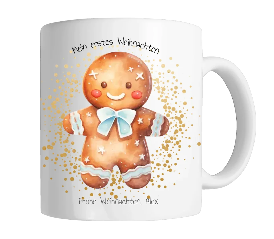 Geschenk Nikolaus, Weihnachten personalisiert - Kindertasse, Kinderbecher, Kinderteller - Nikolaustasse, Weihnachtstasse - mit Name