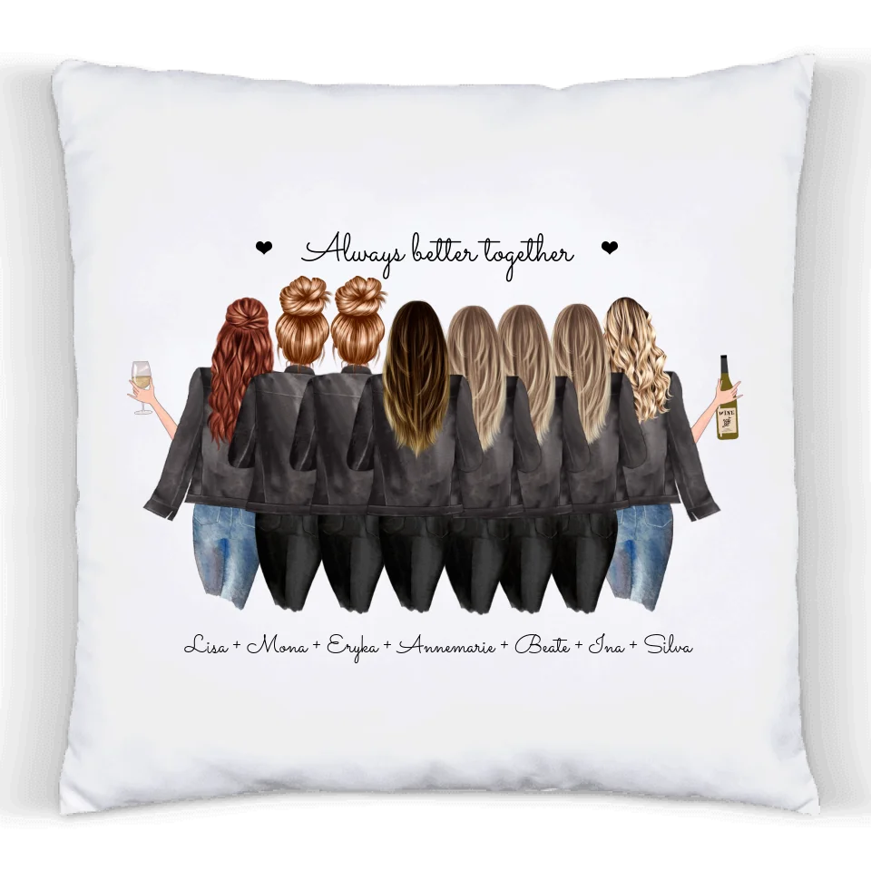 8 Beste Freundinnen Geschenk - Personalisiertes Bild Kissen - Geburtstagsgeschenk Kissen - Kissen online personalisierten - Freundin Geschenk