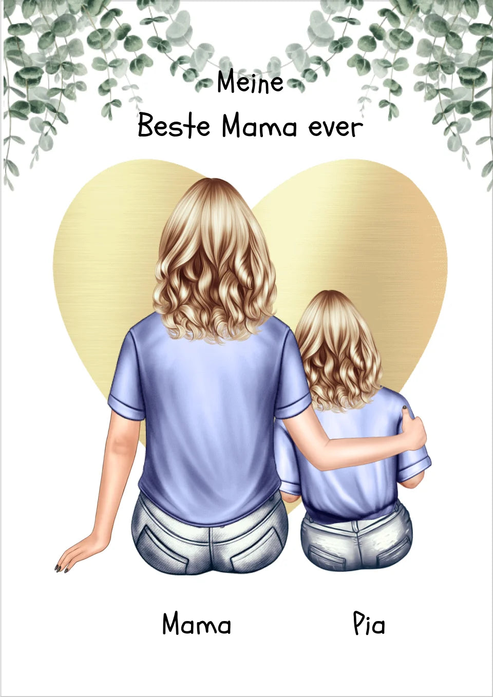 Personalisiertes Poster Geschenk Mama Tochter/Sohn - Muttertagsgeschenk - Geburtstagsgeschenk