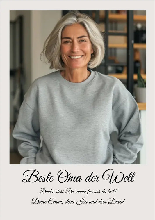 Fotoposter Geschenk personalisiert für Oma | Muttertagsgeschenk, Geburtstagsgeschenk