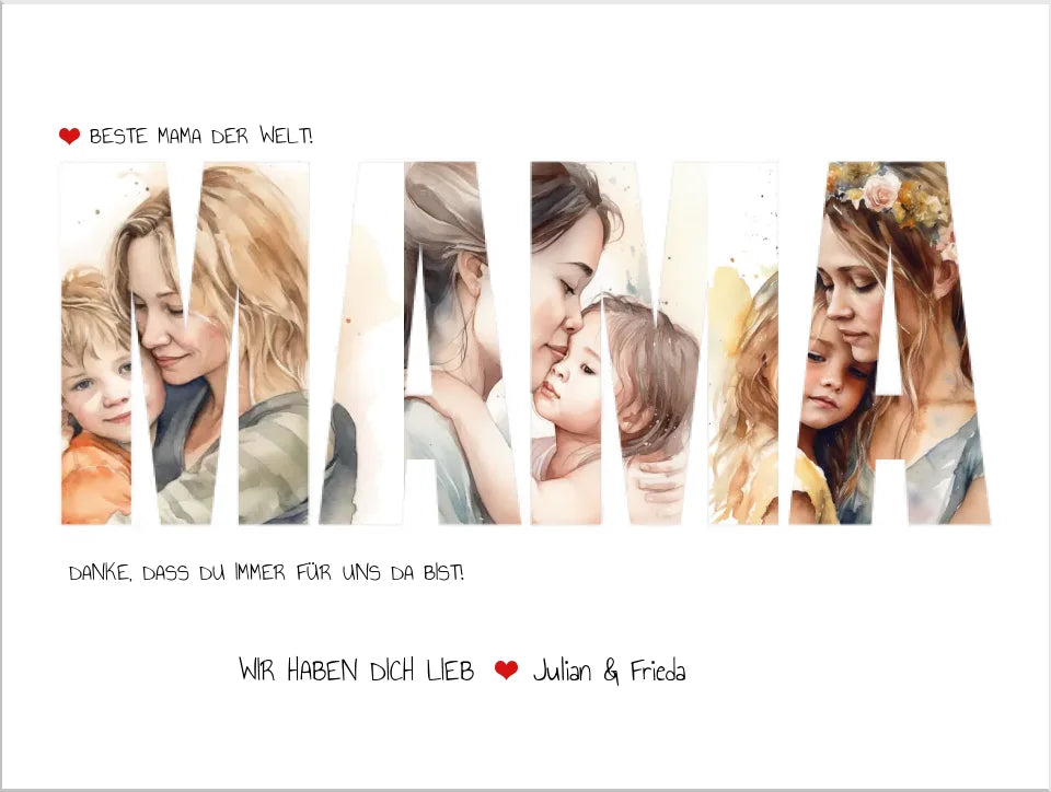 Personalisiertes Muttertagsgeschenk mit Foto | Geschenk Mama Poster | Geburtstagsgeschenk