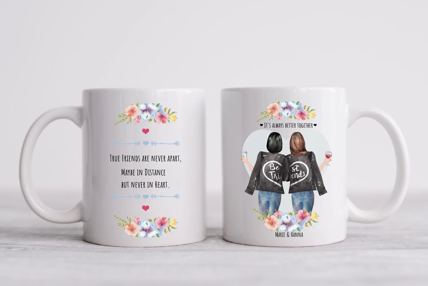 Geburtstagsgeschenk 2 Beste Freundinnen Tasse - Beste Freundin Geschenk