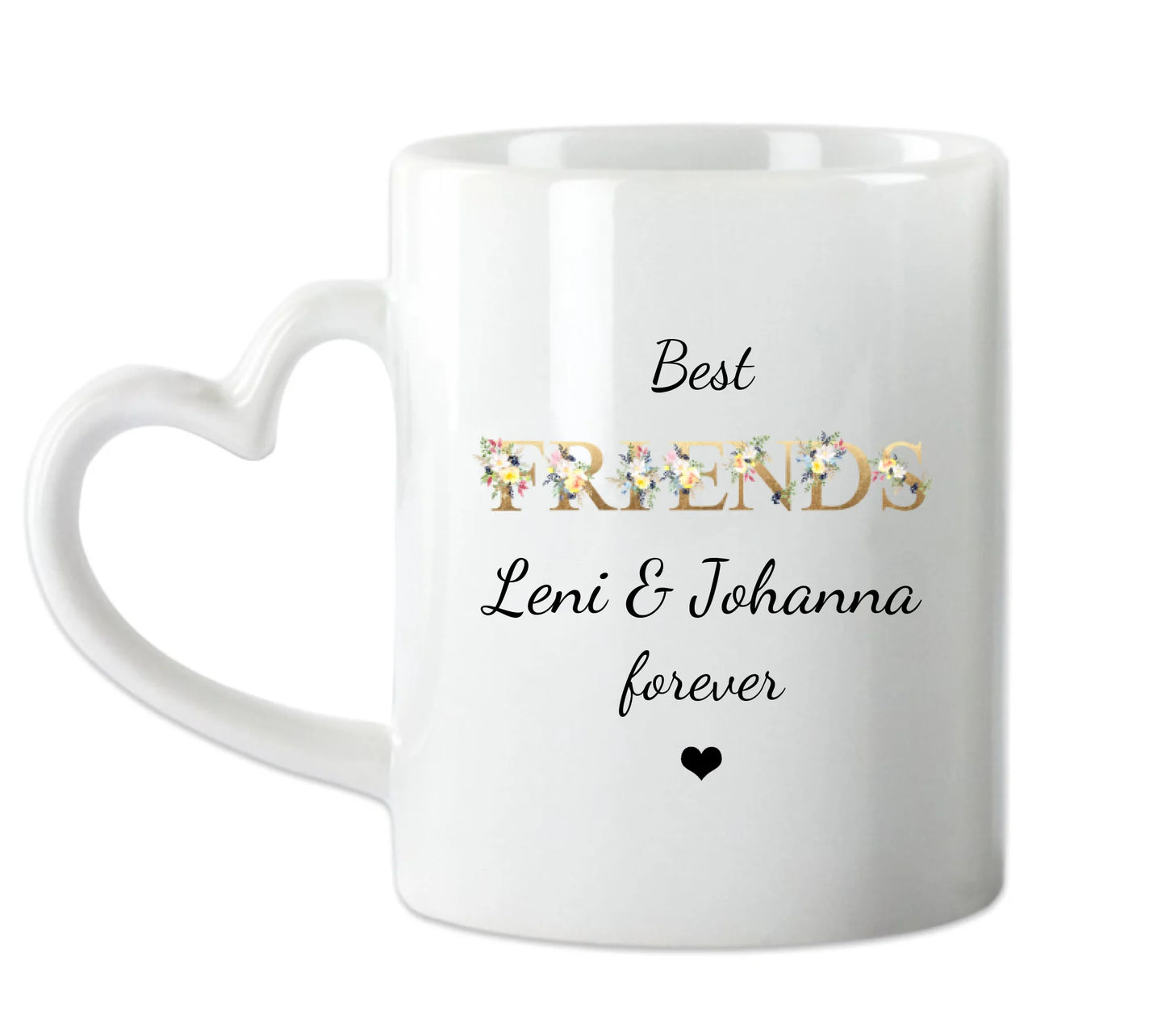 Geschenk 2 Beste Freundinnen Tasse personalisiert - Beste Freundin Geschenk