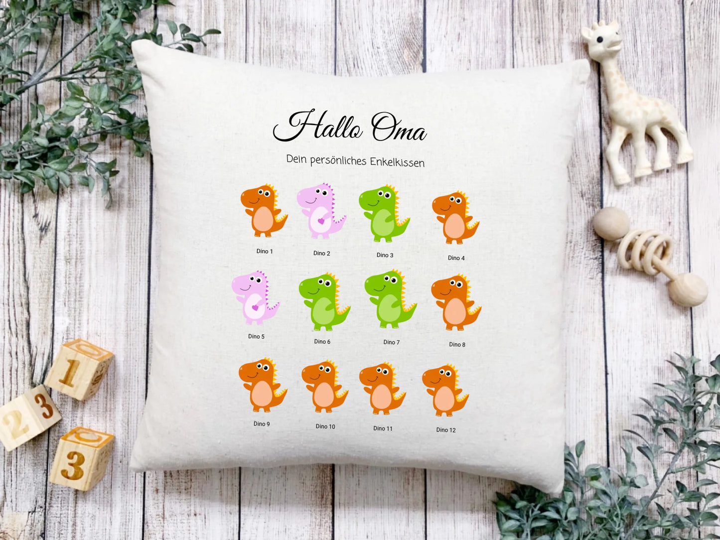 Personalisiertes Geschenk Oma / Opa Enkel-Kissen | Geburtstagsgeschenk & Weihnachtsgeschenk