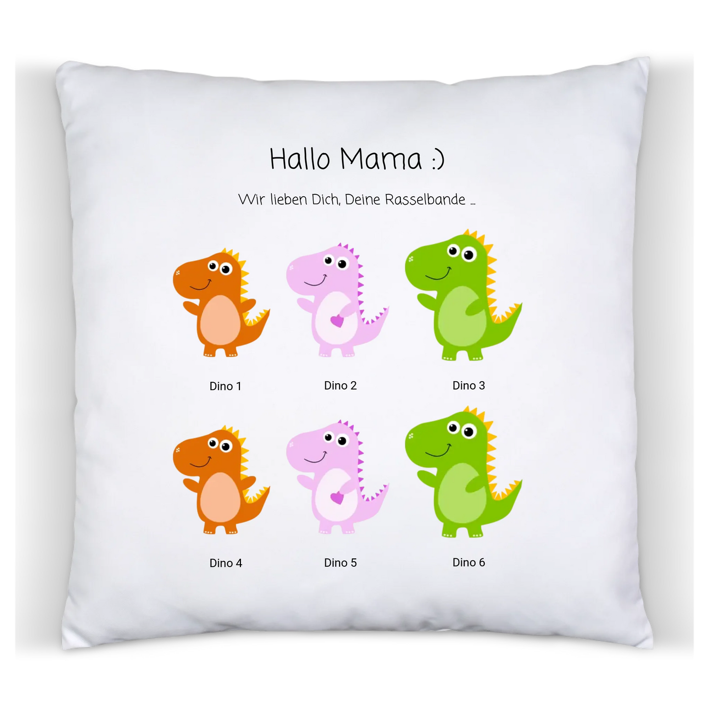 Personalisiertes Oster Geschenk Mama / Papa Dino Kissen | Muttertagsgeschenk, Vatertagsgeschenk & Geburtstagsgeschenk
