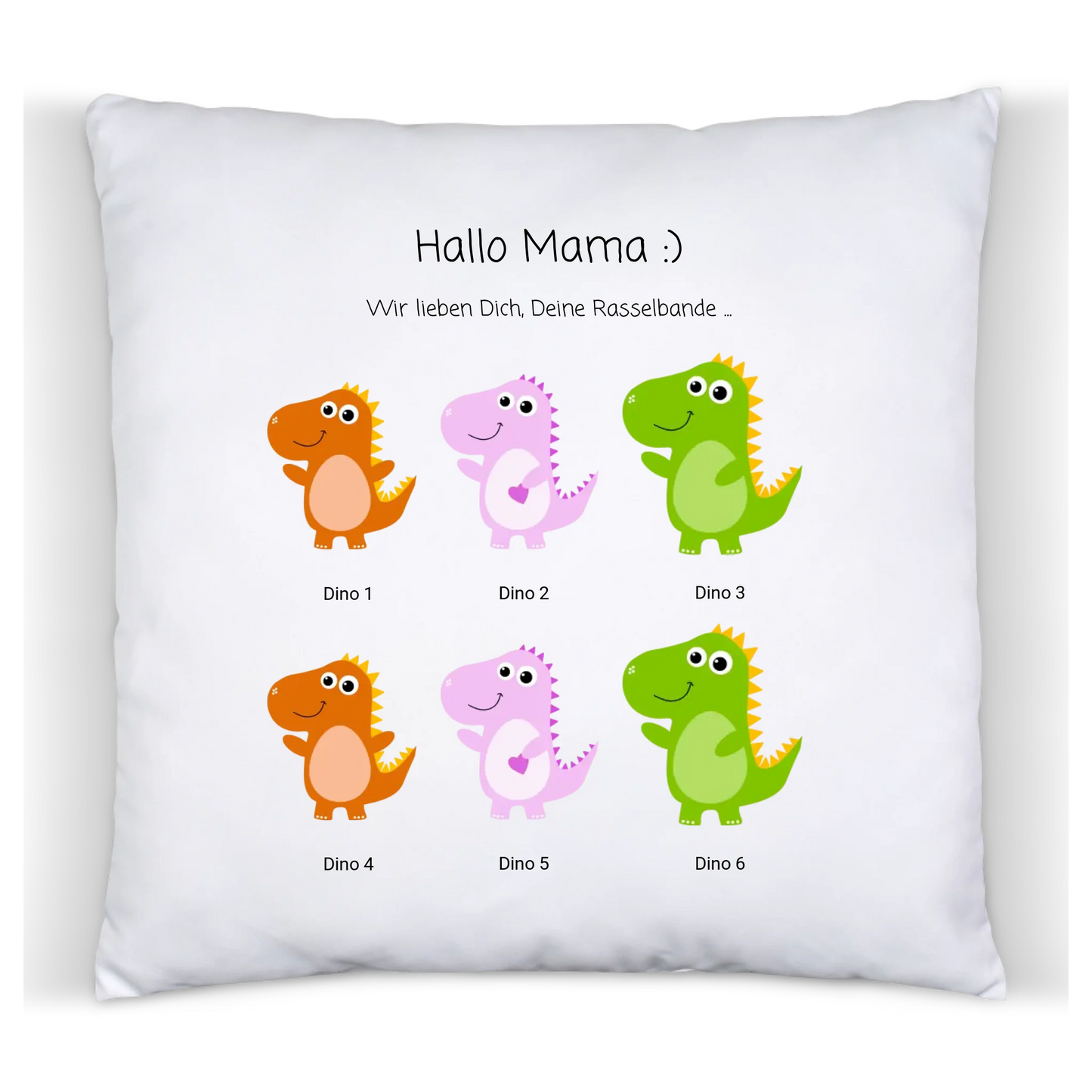 Personalisiertes Oster Geschenk Mama / Papa Dino Kissen | Muttertagsgeschenk, Vatertagsgeschenk & Geburtstagsgeschenk
