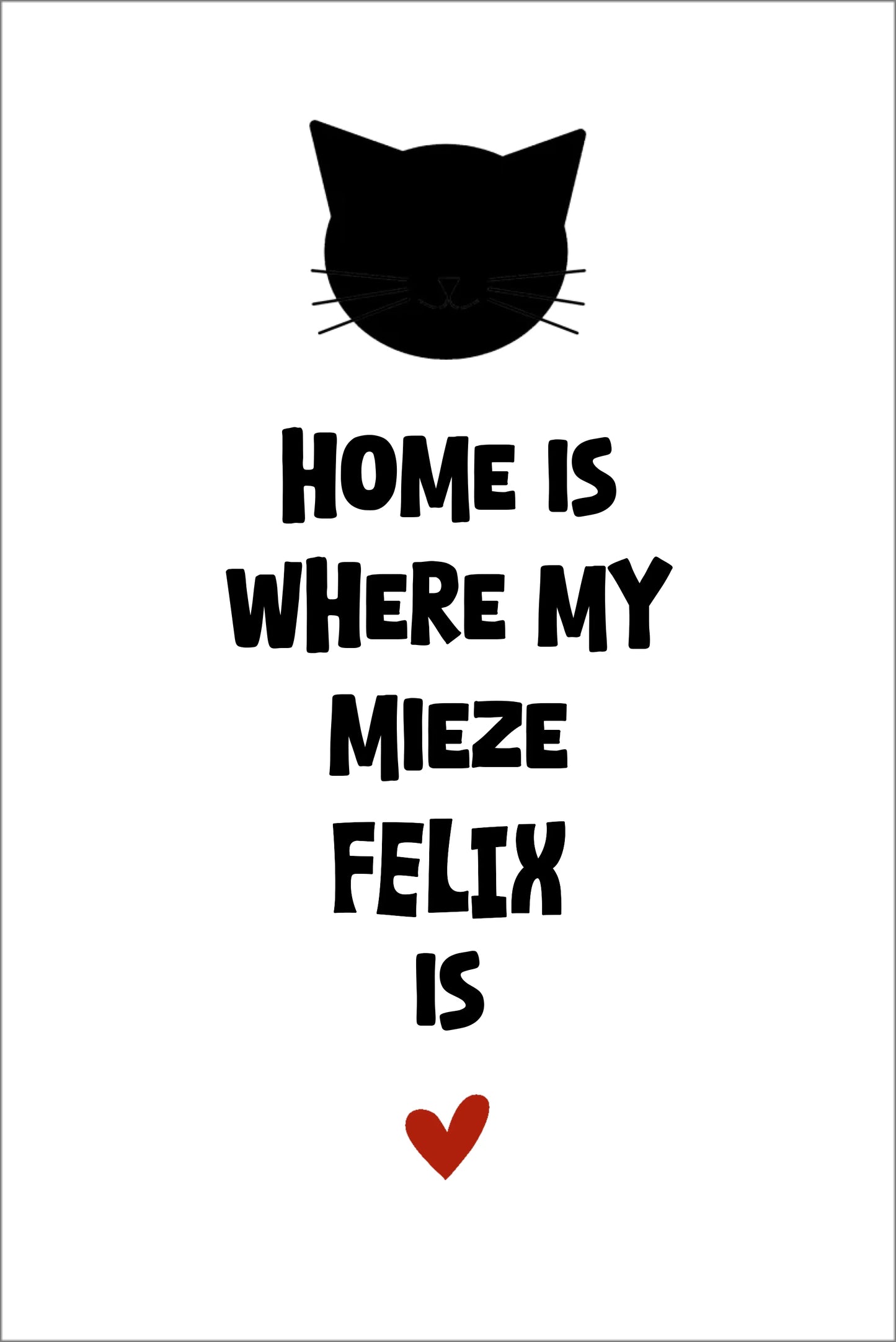 Deine Katze "Dein Beste Freund" Katzenposter personalisiert | Geschenk Katzen Liebhaber | Zeitraum-Kunstdruck