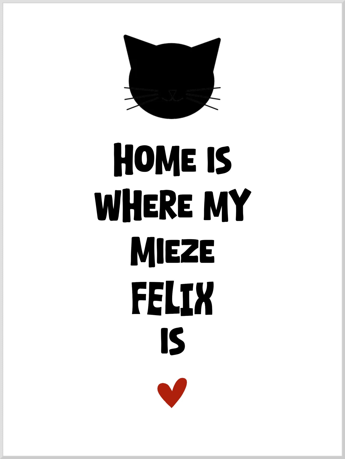 Deine Katze "Dein Beste Freund" Katzenposter personalisiert | Geschenk Katzen Liebhaber | Zeitraum-Kunstdruck