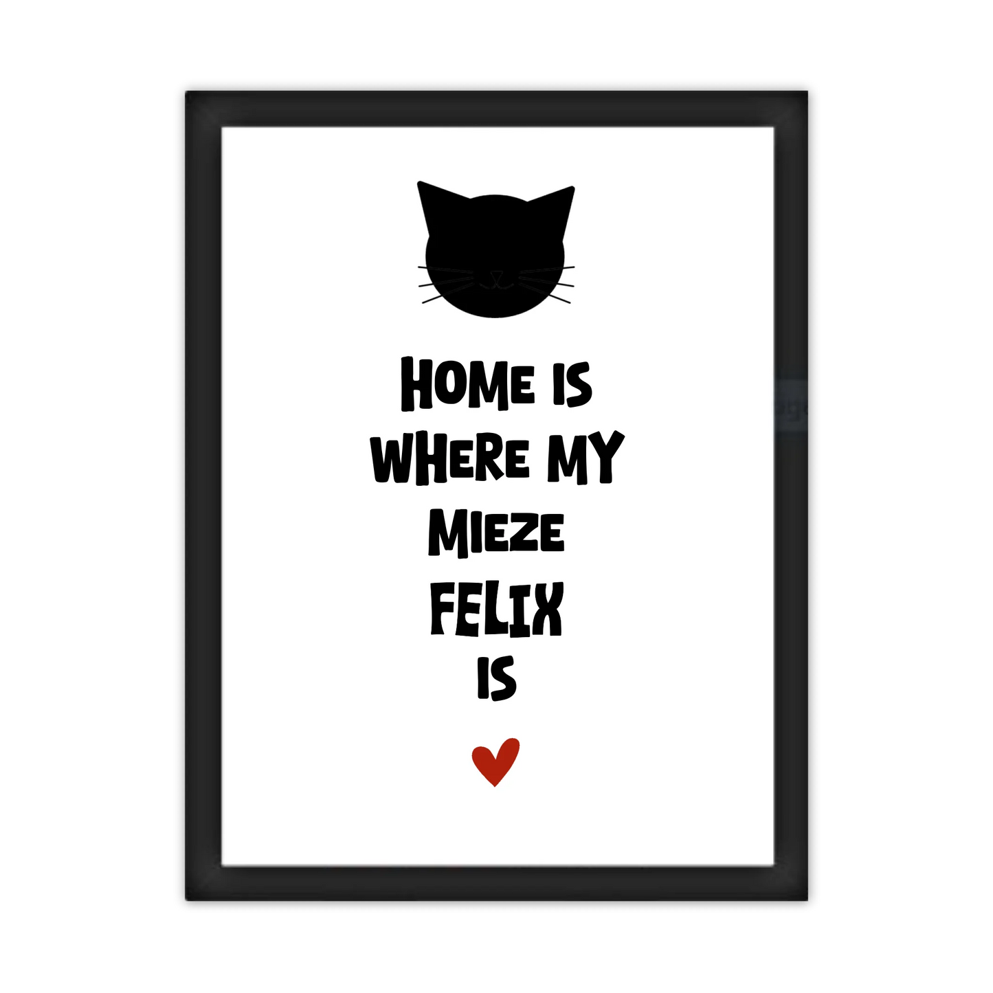 Deine Katze "Dein Beste Freund" Katzenposter personalisiert | Geschenk Katzen Liebhaber | Zeitraum-Kunstdruck