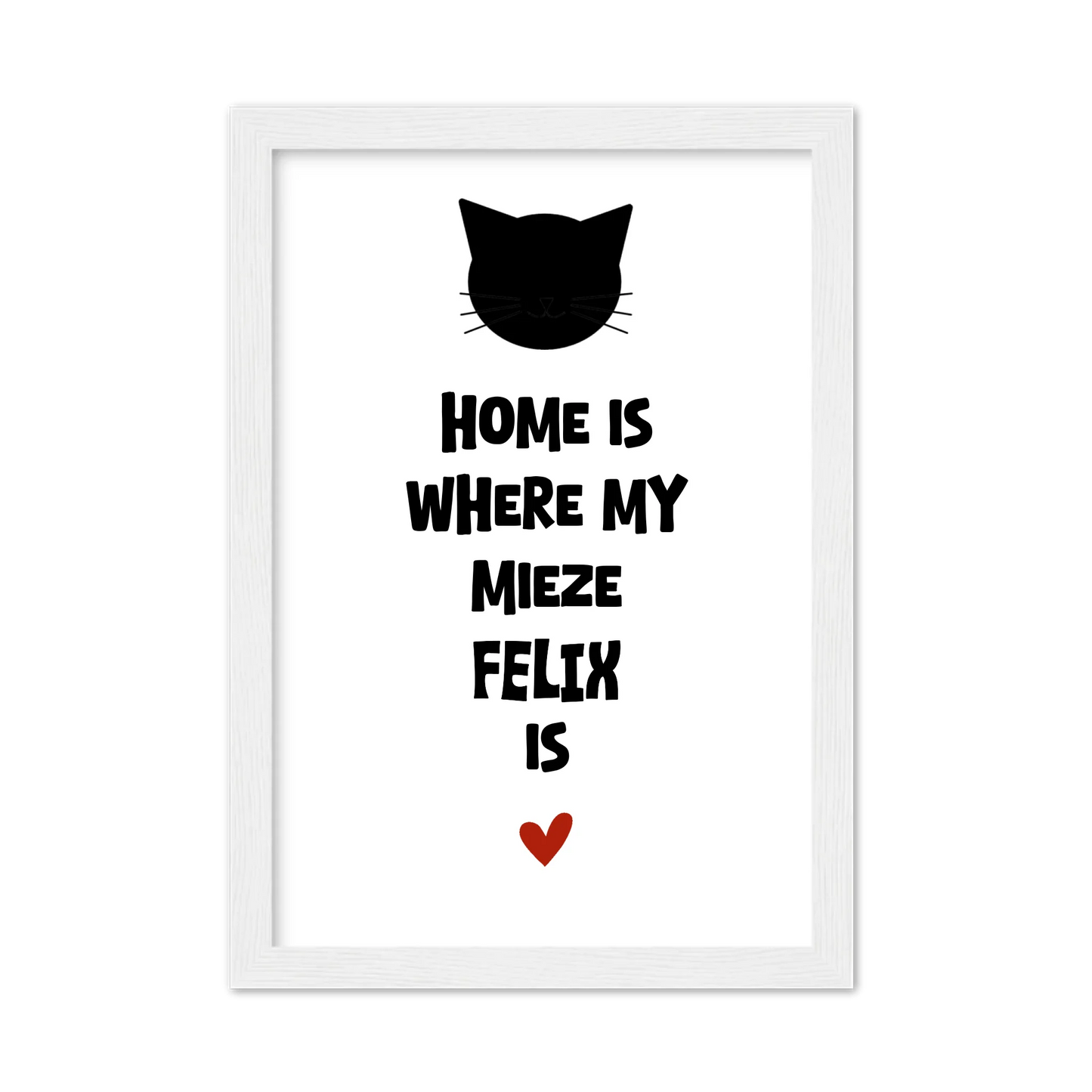 Deine Katze "Dein Beste Freund" Katzenposter personalisiert | Geschenk Katzen Liebhaber | Zeitraum-Kunstdruck