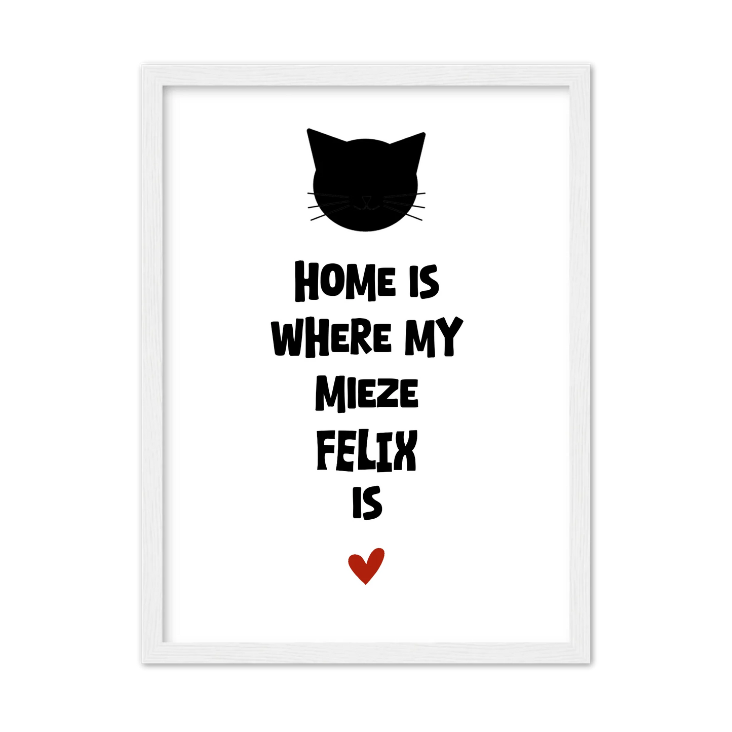 Deine Katze "Dein Beste Freund" Katzenposter personalisiert | Geschenk Katzen Liebhaber | Zeitraum-Kunstdruck