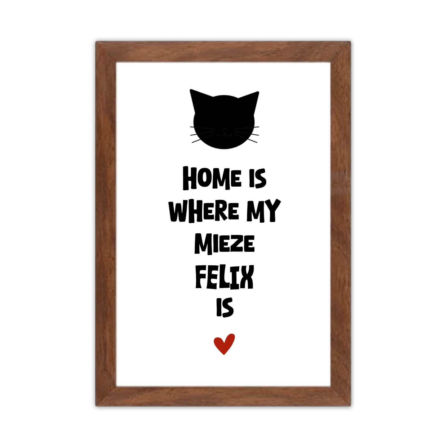 Deine Katze "Dein Beste Freund" Katzenposter personalisiert | Geschenk Katzen Liebhaber | Zeitraum-Kunstdruck