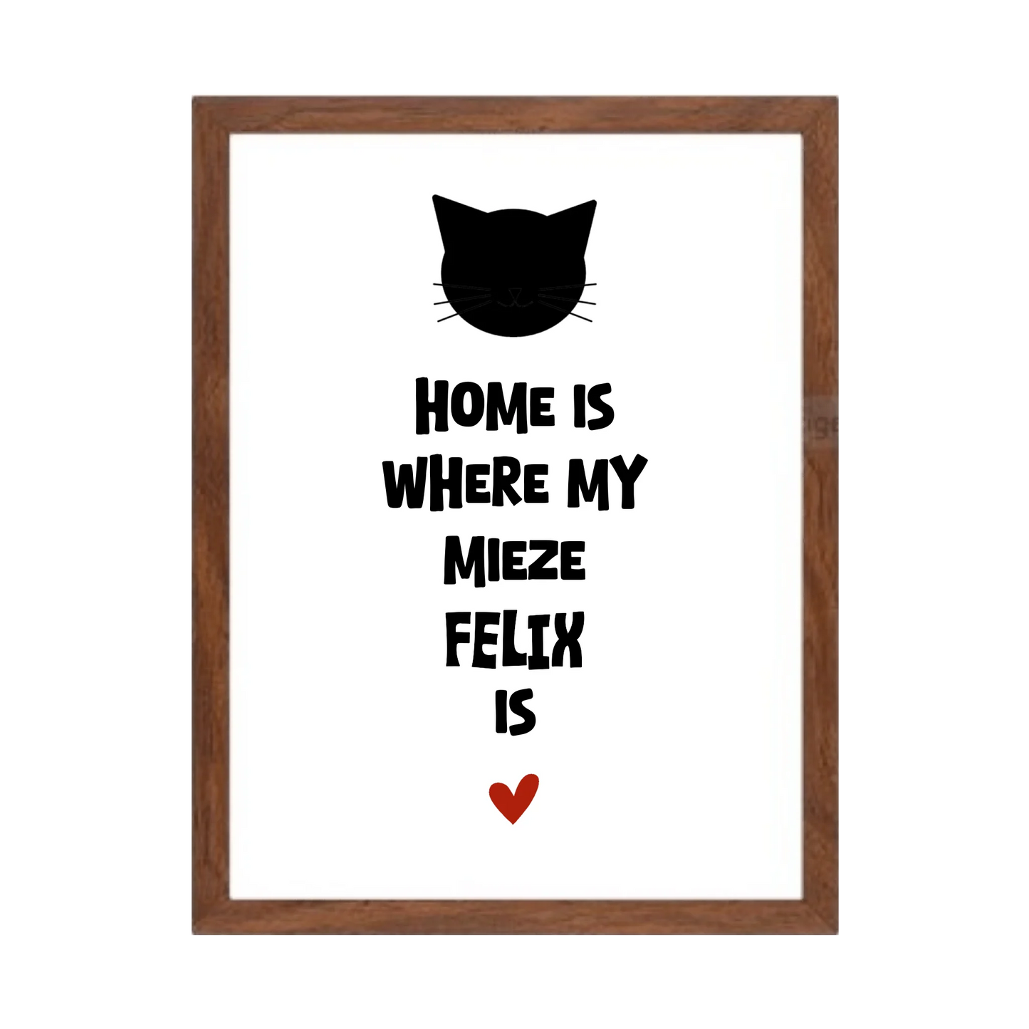 Deine Katze "Dein Beste Freund" Katzenposter personalisiert | Geschenk Katzen Liebhaber | Zeitraum-Kunstdruck