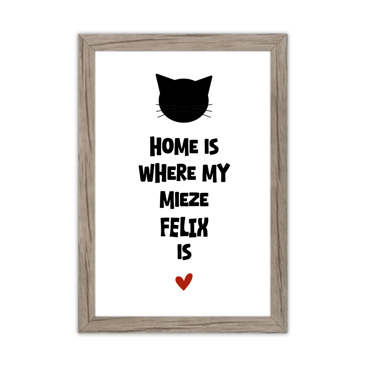 Deine Katze "Dein Beste Freund" Katzenposter personalisiert | Geschenk Katzen Liebhaber | Zeitraum-Kunstdruck