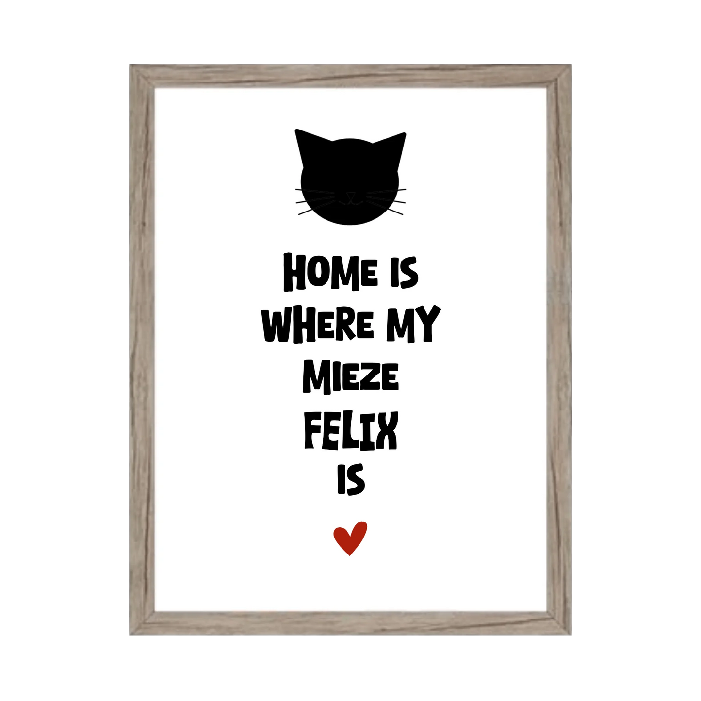 Deine Katze "Dein Beste Freund" Katzenposter personalisiert | Geschenk Katzen Liebhaber | Zeitraum-Kunstdruck