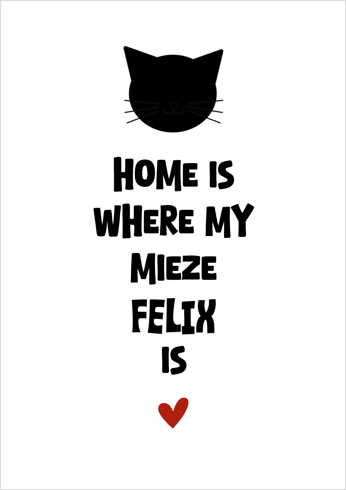 Deine Katze "Dein Beste Freund" Katzenposter personalisiert | Geschenk Katzen Liebhaber | Zeitraum-Kunstdruck