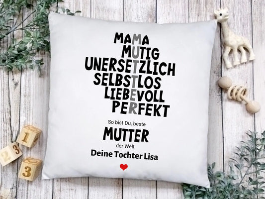 Definition Mama Geschenk - Personalisiertes Kissen Muttertagsgeschenk, Geburtstagsgeschenk, Weihnachtsgeschenk