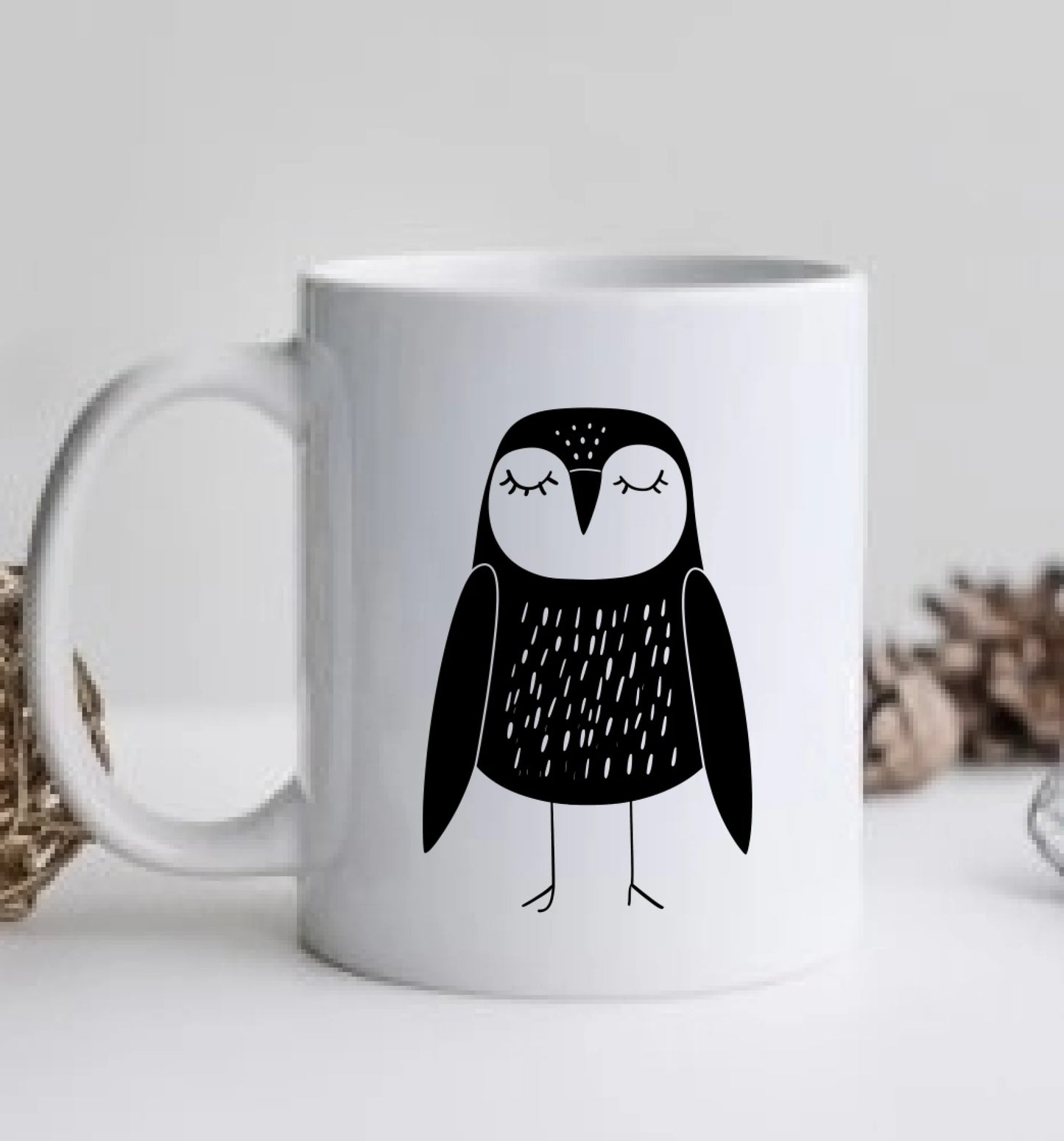 Personalisierte Eulentasse mit Name - in der Ruhe liegt die Kraft