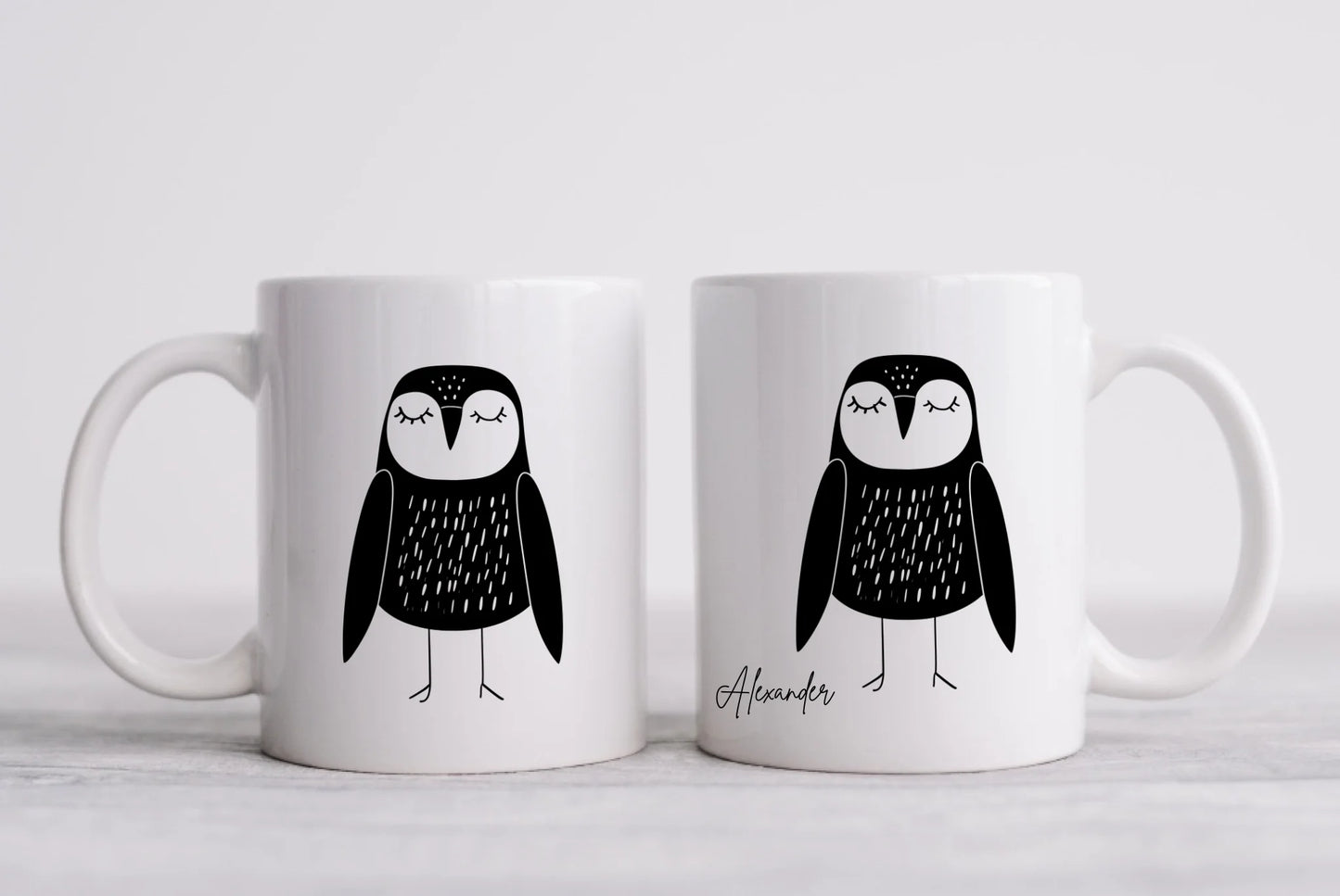 Personalisierte Eulentasse mit Name - in der Ruhe liegt die Kraft