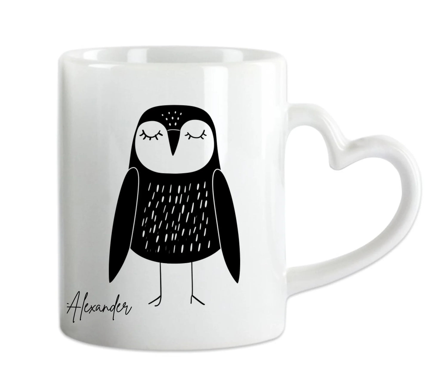 Personalisierte Eulentasse mit Name - in der Ruhe liegt die Kraft