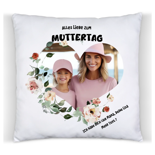 Personalisiertes Geschenk Mama | Fotokissen mit eigenem Bild | Geburtstagsgeschenk, Muttertagsgeschenk