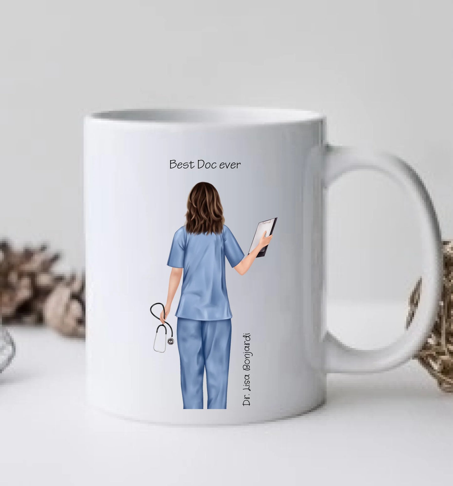 Beste Ärztin , Krankenschwester, Personalisierte Tasse Kaffeebecher, Danke Geschenkidee Kollegin, Pflegerin