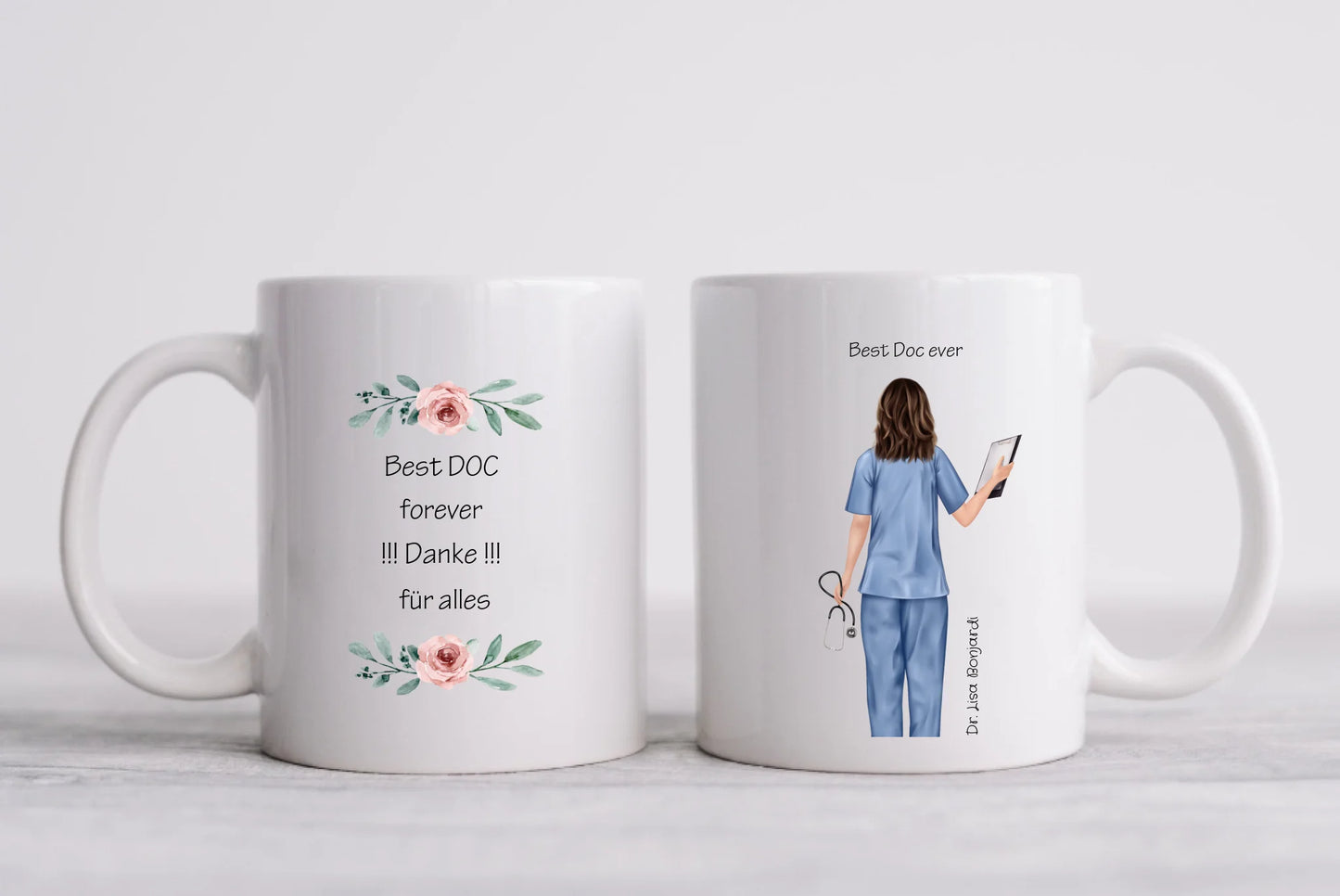 Beste Ärztin , Krankenschwester, Personalisierte Tasse Kaffeebecher, Danke Geschenkidee Kollegin, Pflegerin